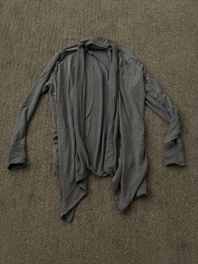 Athleta Draped Open-Front Cardigan in Gray